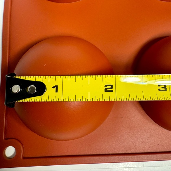 Lot of 2 red round silicone molds Chocolate Bombs/Baking Candy Molds. - Picture 8 of 8